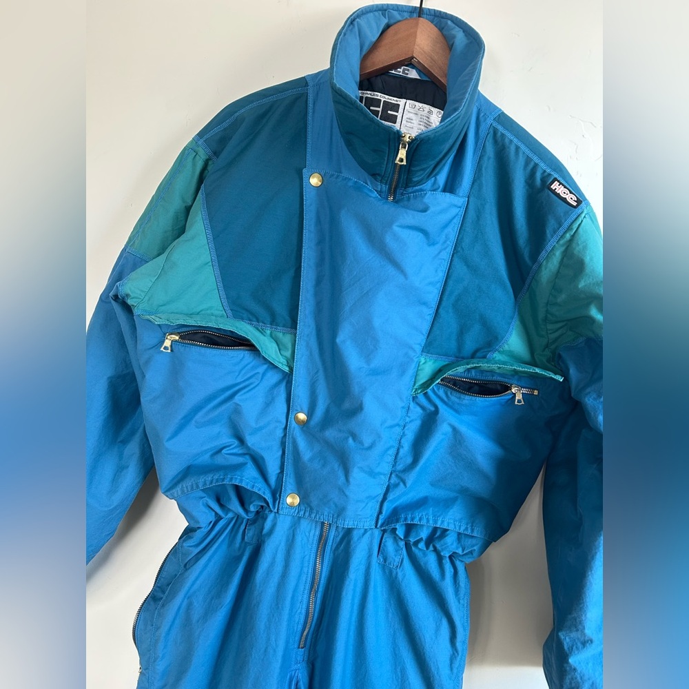 RARE Vtg 90s HCC Henri Charles Colsenet Coast Guard Full Ski snow Suit 48 Swiss - Picture 5 of 14